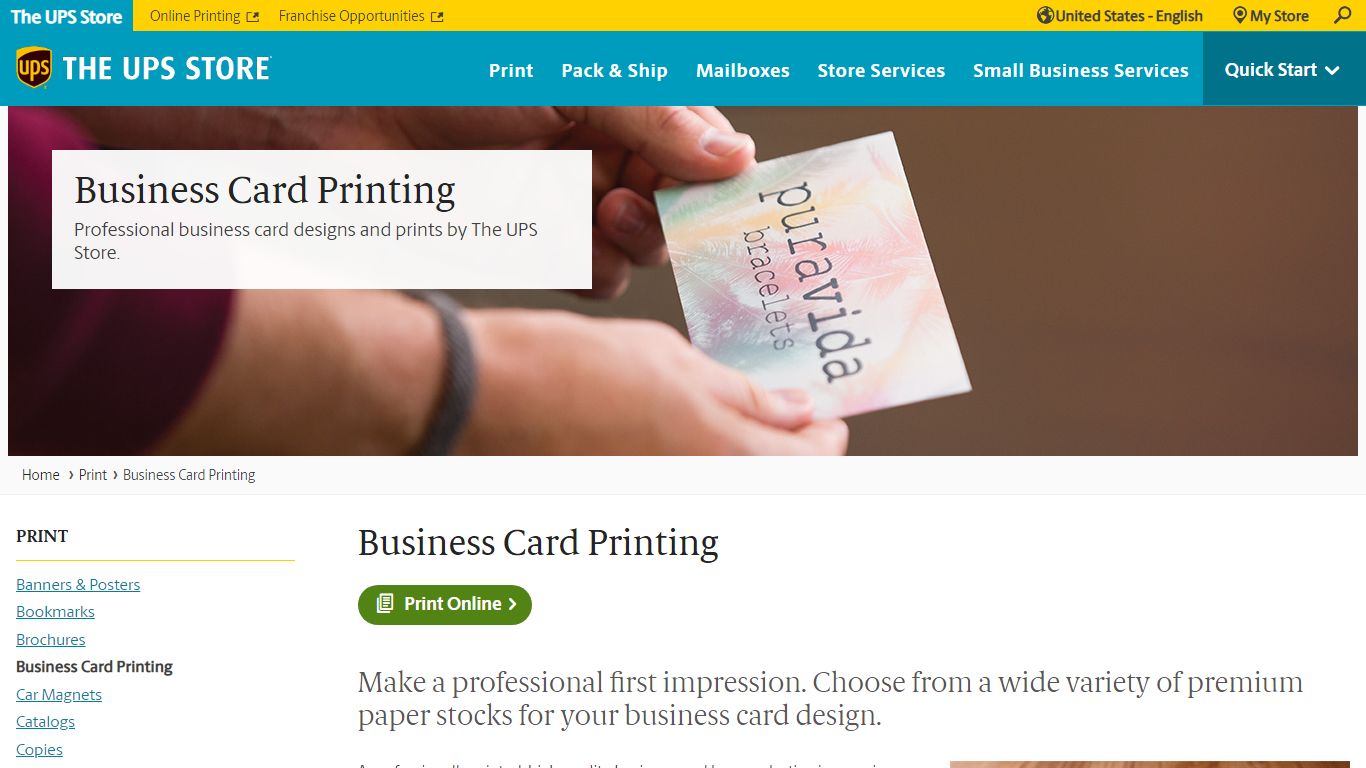 Business Card Printing | Custom Business Cards | The UPS Store