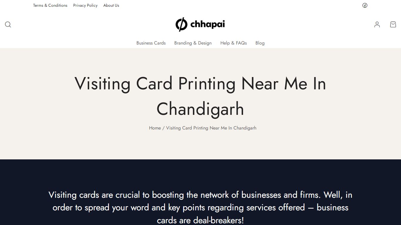 Visiting Card Printing Near Me In Chandigarh - Chhapai